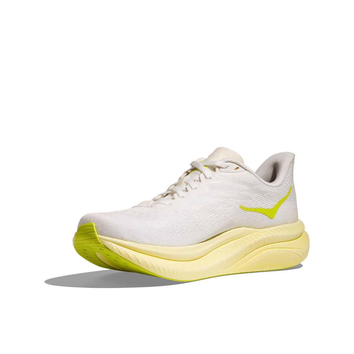 W Mach 6 til dame i fargen White Neon Hoka Citrus- en responsiv og morsom løpesko