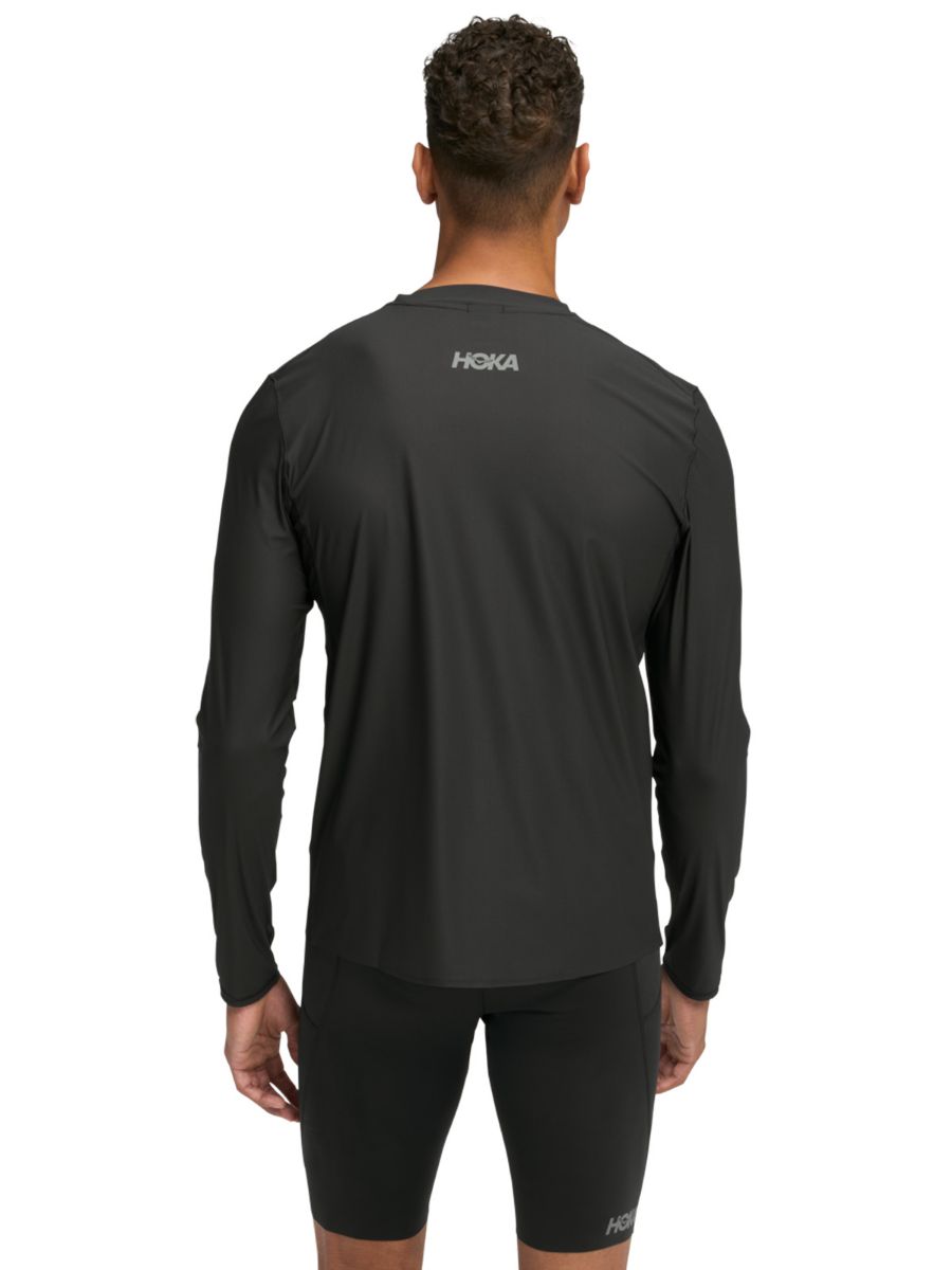 Longsleeve til herre fra Hoka i svart, med en rekke gode egenskaper
