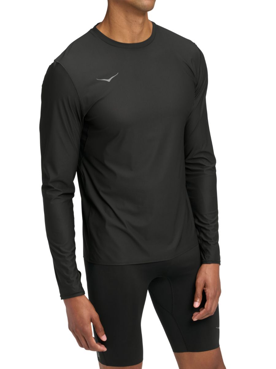 Longsleeve til herre fra Hoka i svart, med en rekke gode egenskaper