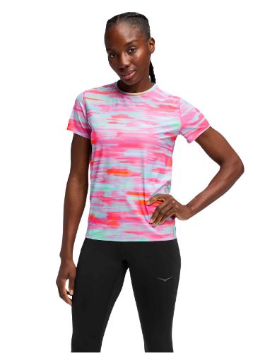 Lett overdel til trening for dame i fargen Pink Blurr fra Hoka