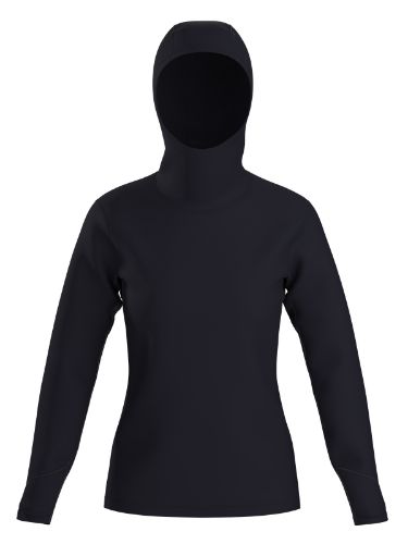 Teknisk hettegenser til dame fra Arcteryx i fargen Black Heather