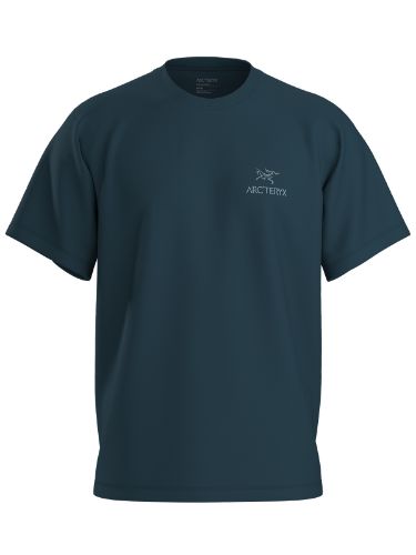 Vis detaljer for Kragg SL Cotton Bird Word SS M T-skjorte til herre med logo på ryggen fra Arcteryx