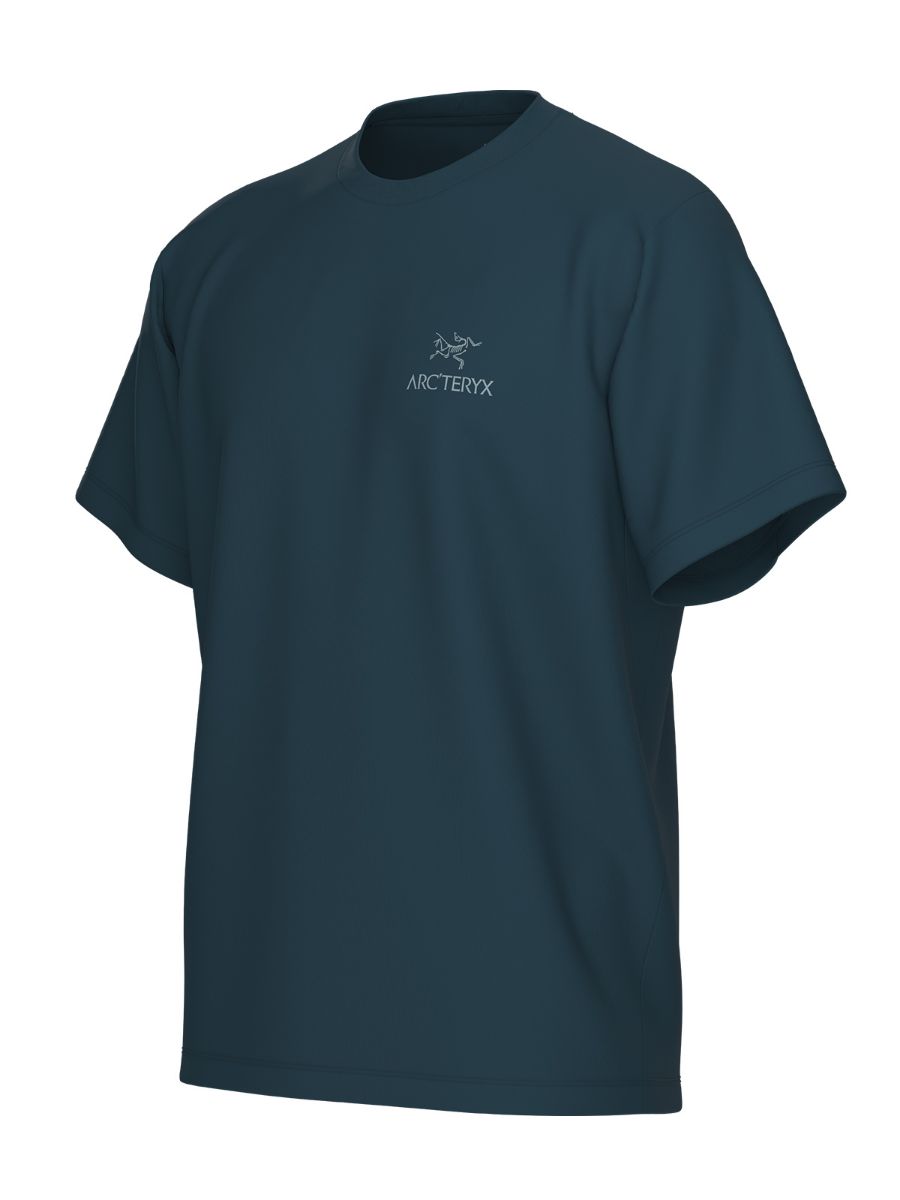 T-skjorte til herre med logo på ryggen fra Arcteryx
