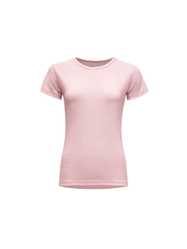 Ull-tskjorte til dame fra Devold i fargen Chalk Pink