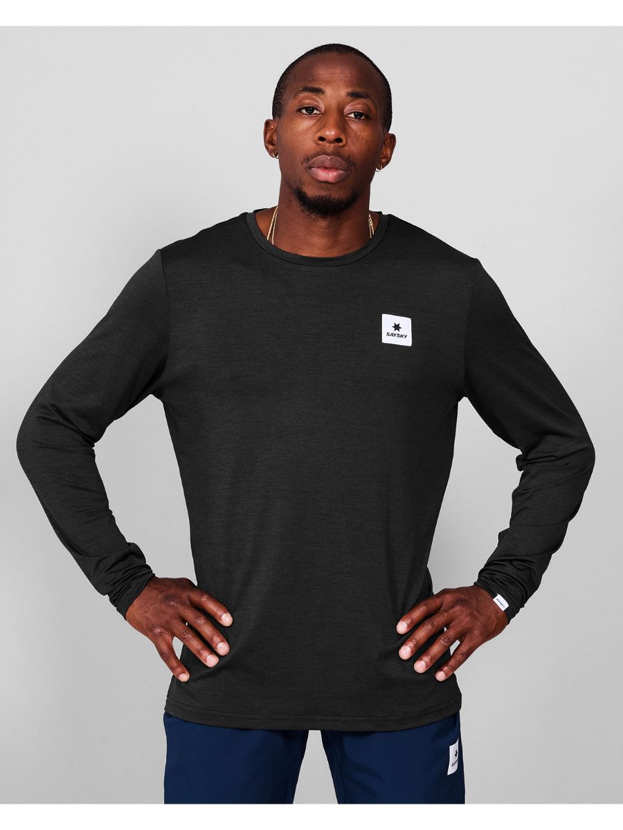 SaySky Svart treningsgenser til herre. Clean Pace Long Sleeve fra SaySky til herre