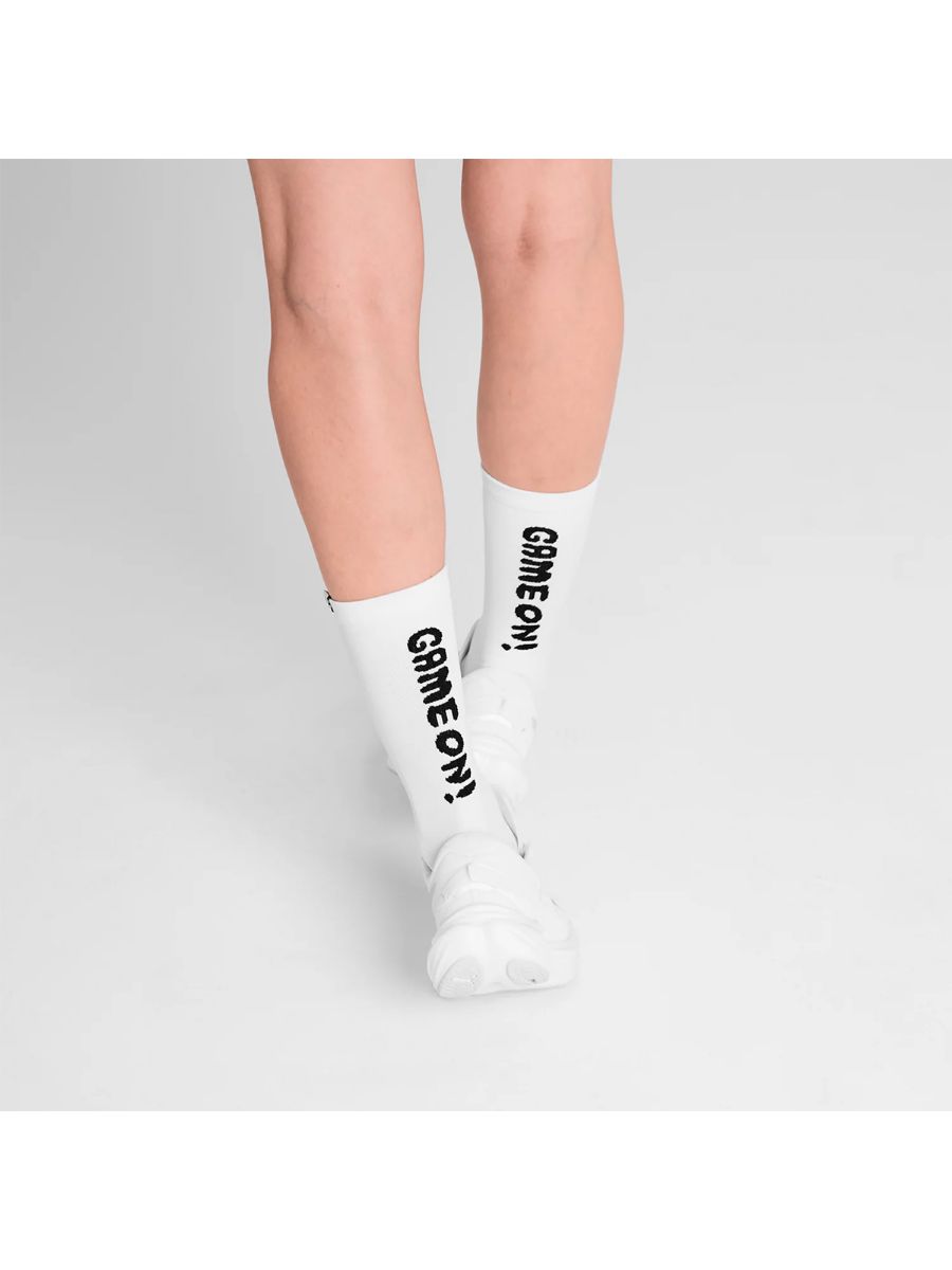 SaySky Statement Combat High Socks med trykk "Game On"