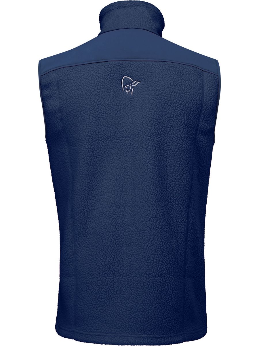 Vest i fleece til herre i fargen Indigo Night