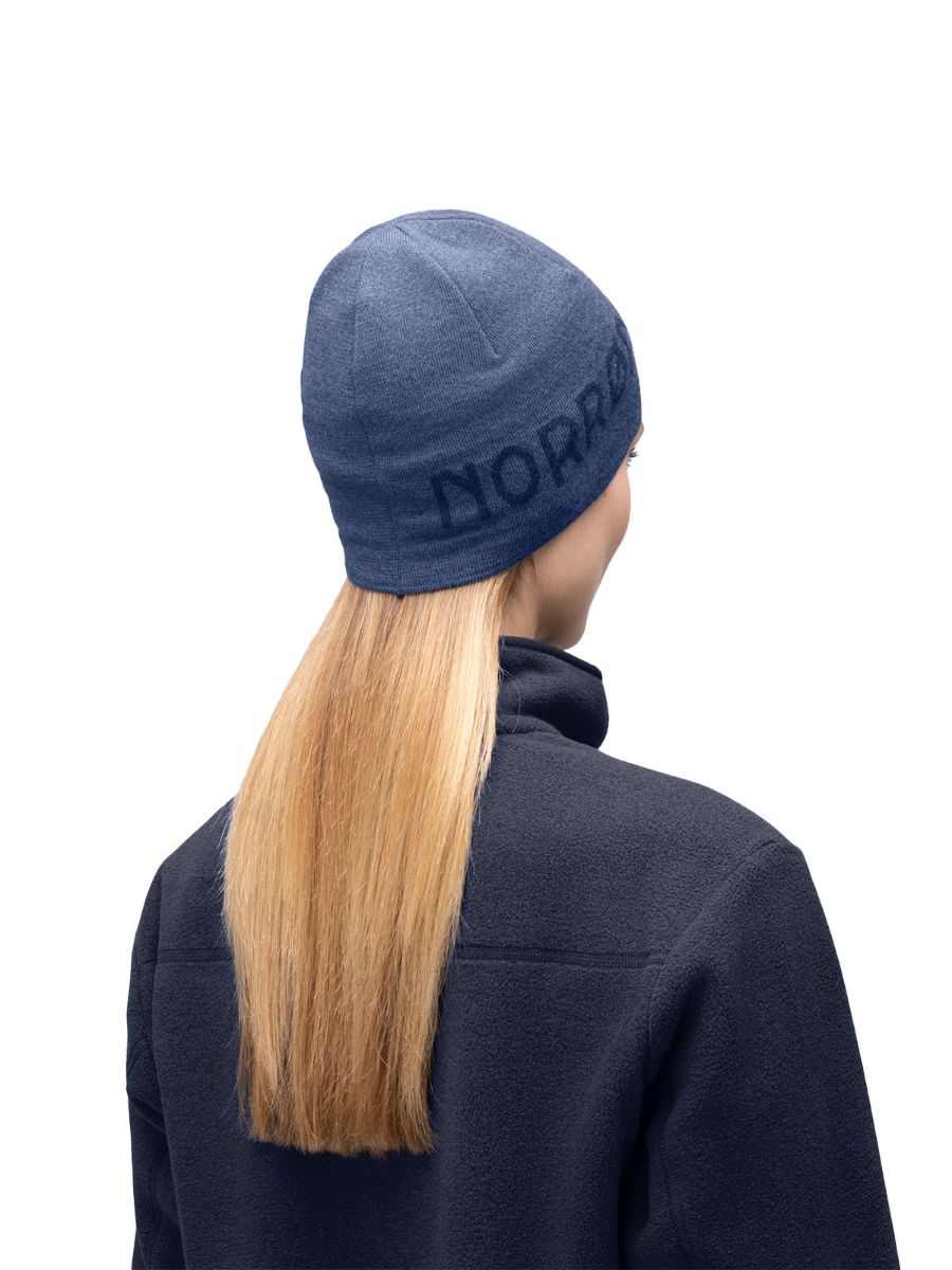Lue i merinoull fra Norrøna til dame og herre i fargen Vintage Indigo Melange