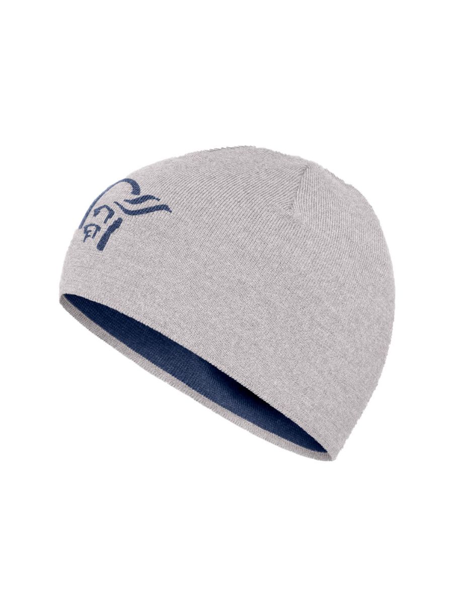 Lue til dame og herre i organik bomull fra Norrøna. Farge Grey Melange