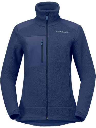 Fleecejakke til dame fra Norrøna i warm3-materiale i fargen Indigo Night