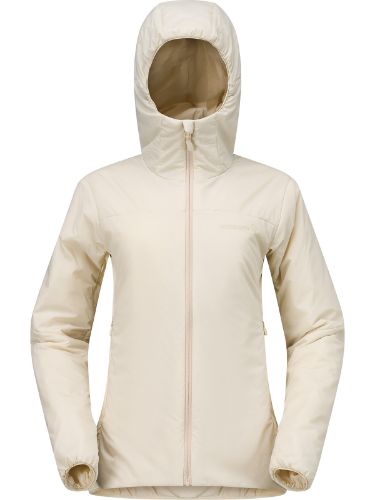Lett og isolerende jakke fra Norrøna til dame i fargen Oatmeal