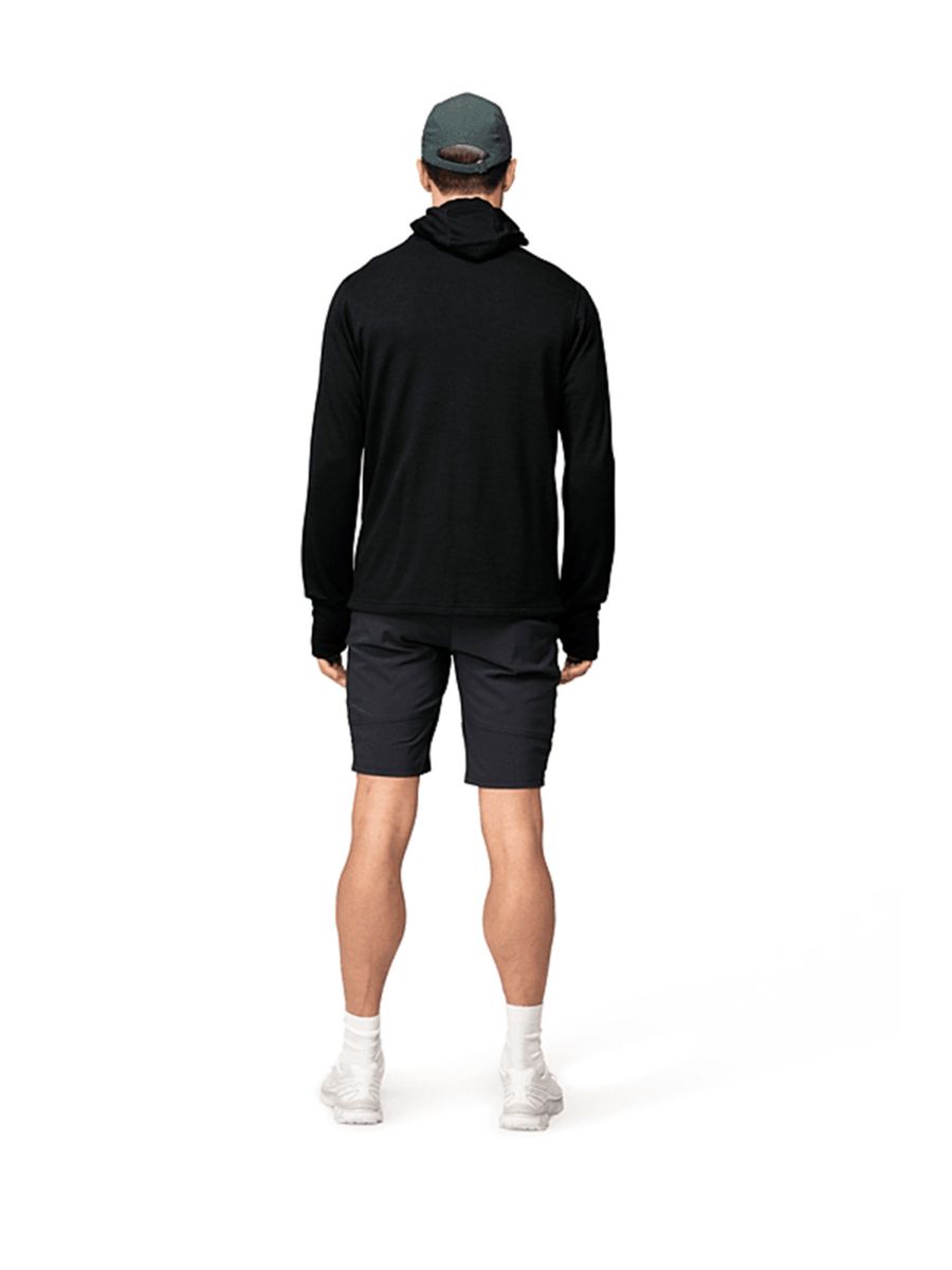 Explorer Merino Hooded Jacket til herre fra Devold i fargen Black