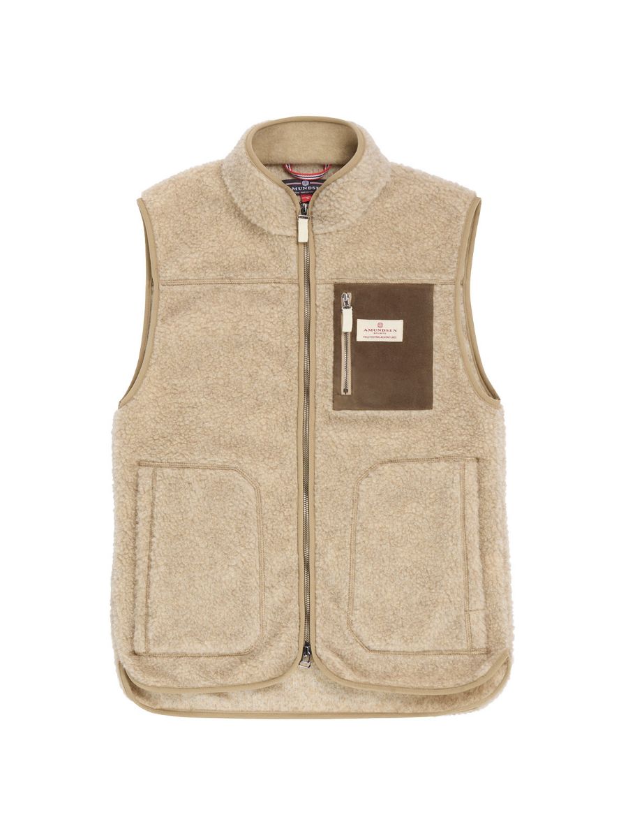 Fleecevest til dame fra Amundsen i en lekker beige-farge, Natural