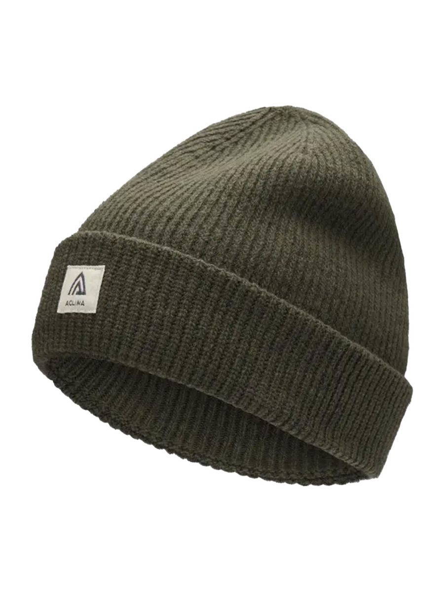 ReBorn Feltet Beanie fra Aclima: en tykk lue i ribbestrikket resirkulert merinoull i fargen Forest Melange