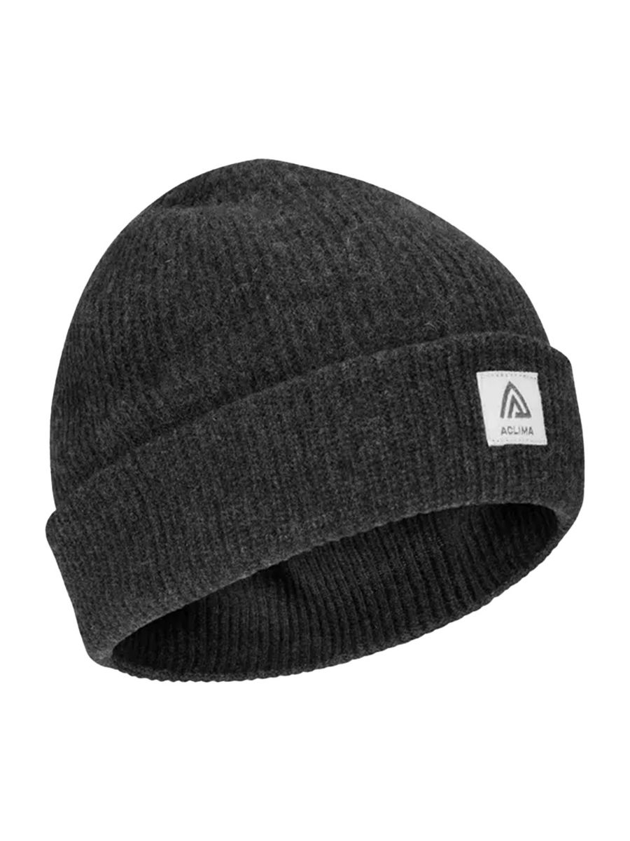ReBorn Feltet Beanie fra Aclima; en tykkere ribbestrikket lue i resirkulert merinoull