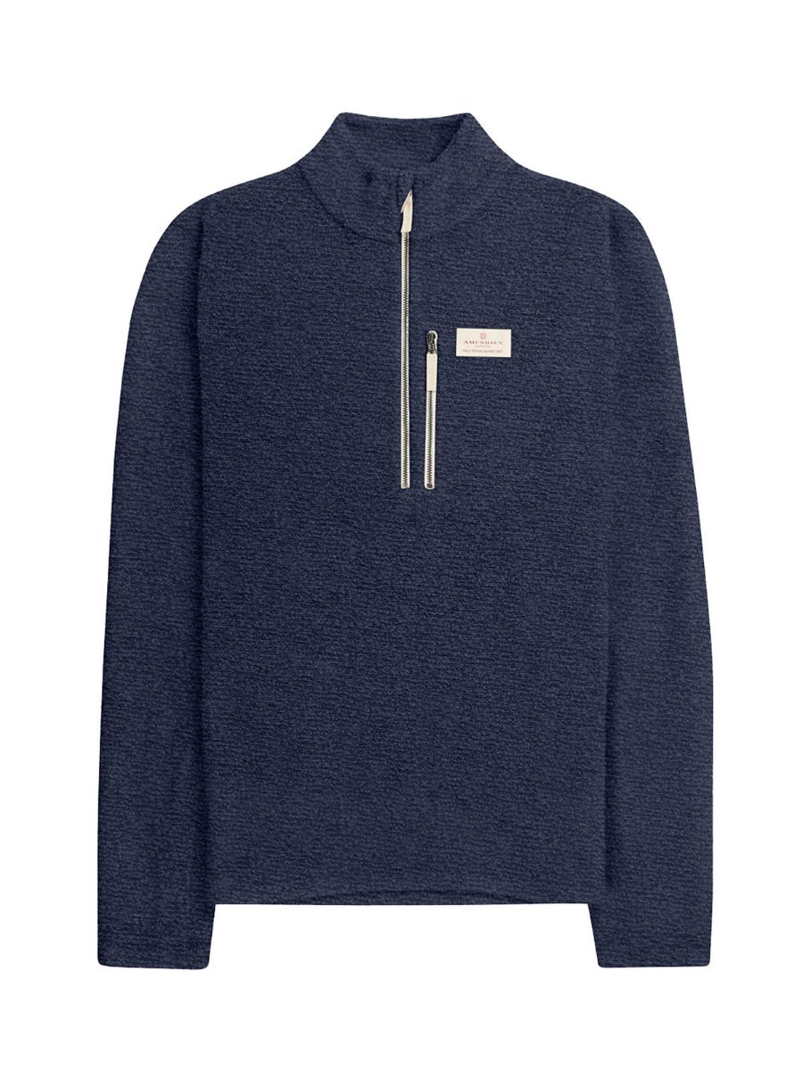 Komfortabel mellomlagsgenser til herre fra Amundsen Sports i fargen Faded Navy