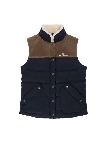 Vis detaljer for HUNTRESS VEST WOMENS Varm dunvest til dame fra Amundsen Sports i fargen Faded Navy