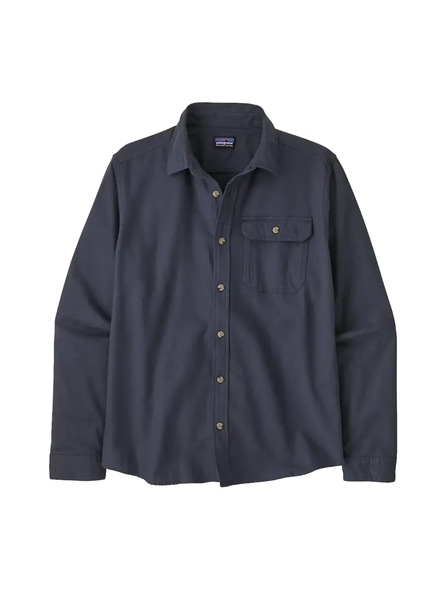 Patagonia M's LS LW Fjord Flannel Shirt i fargen Smolder Blue. Patagonia skjorte til herre
