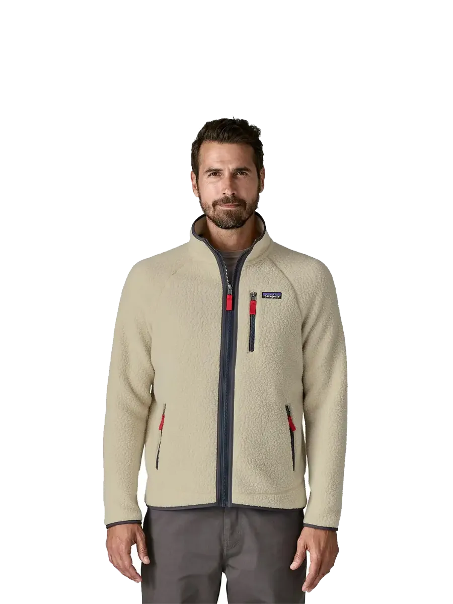 Patagonia M Retro Pile Jacket - fleece fra Patagonia til herre i fargen Pelican w/Smolder Blue
