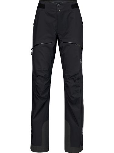 Lett og slitesterk skallbukse til dame fra Norrøna i fargen Caviar Black