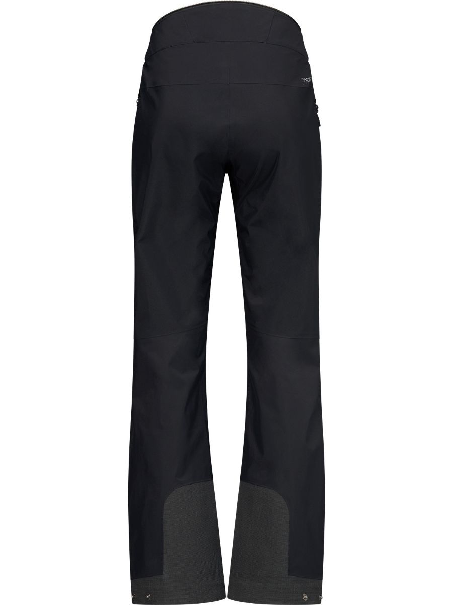 Lett og slitesterk skallbukse til dame fra Norrøna i fargen Caviar Black