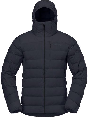 Vis detaljer for femund down700 Zip Hood M's Lett og allsidig dunjakke til herre fra Norrøna i fargen Caviar Black