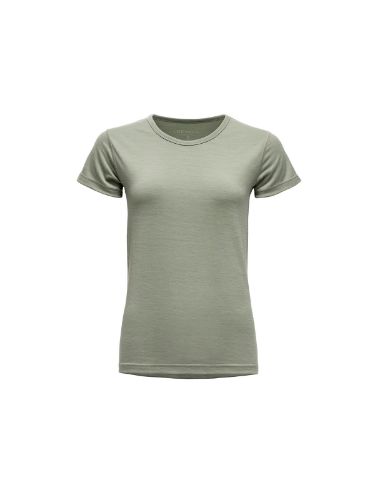 T-skjorte i ull til dame i fargen Fog