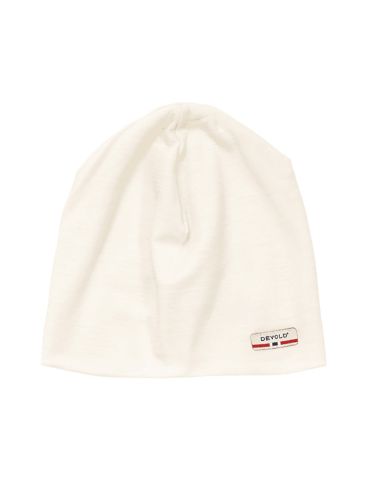 Lett, varm og tynn lue fra Devold til dame og herre i 100% merinoull, i fargen White