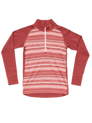 Genser i merinoull til dame med glidelås i halsen fra Devold