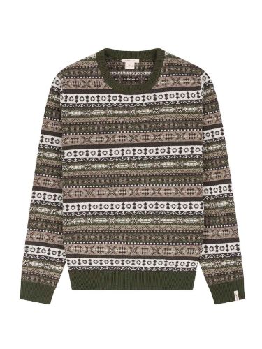 Vis detaljer for DUNKIRK CREW NECK MENS Crew Neck fra Amundsen Sports til herre med lekkert mønster, i fargen Earth