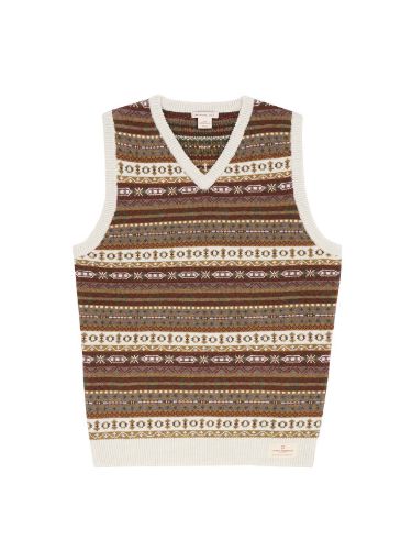 Vis detaljer for DUNKIRK VEST MENS Vest fra Amundsen Sports til herre med lekkert mønster i fargen Burnt Red