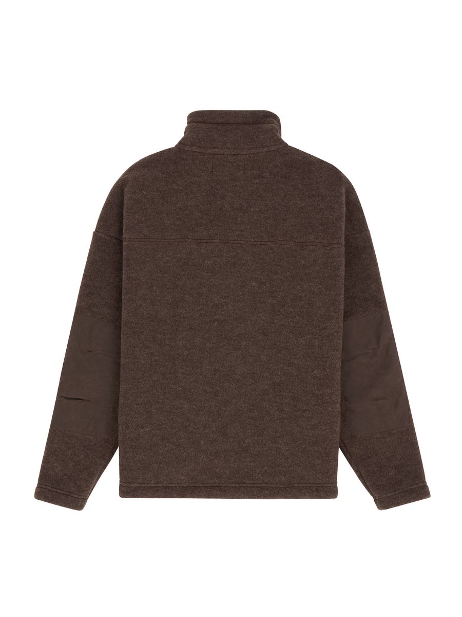 Tykk fleecegenser til dame fra Amundsen Sports i fargen Cowboy Brown
