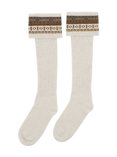 Vis detaljer for DUNKIRK SOCKS  Sokker fra Amundsen i merinoull med mønster øverst