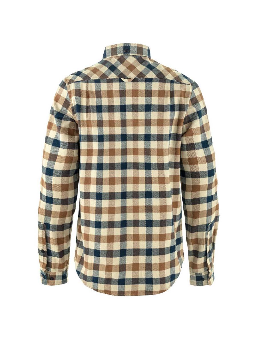 Skjorte i flanell til herre fra Fjellräven i fargen Fossil Dark Navy