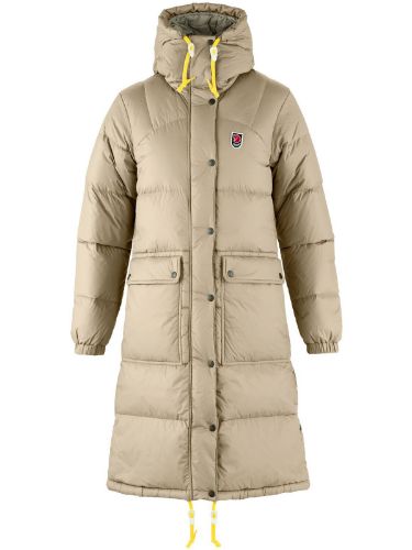 Vis detaljer for Expedition Long Down Parka W Lang dunparkas til dame fra Fjellräven i fargen Fossil