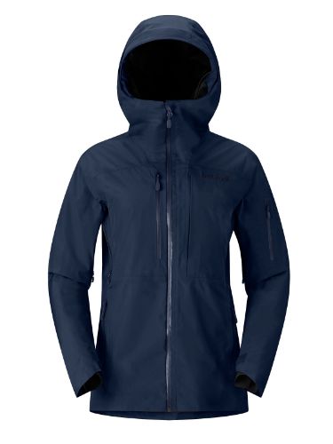 Lofoten vattert skalljakke til dame fra Norrøna i fargen Indigo Night