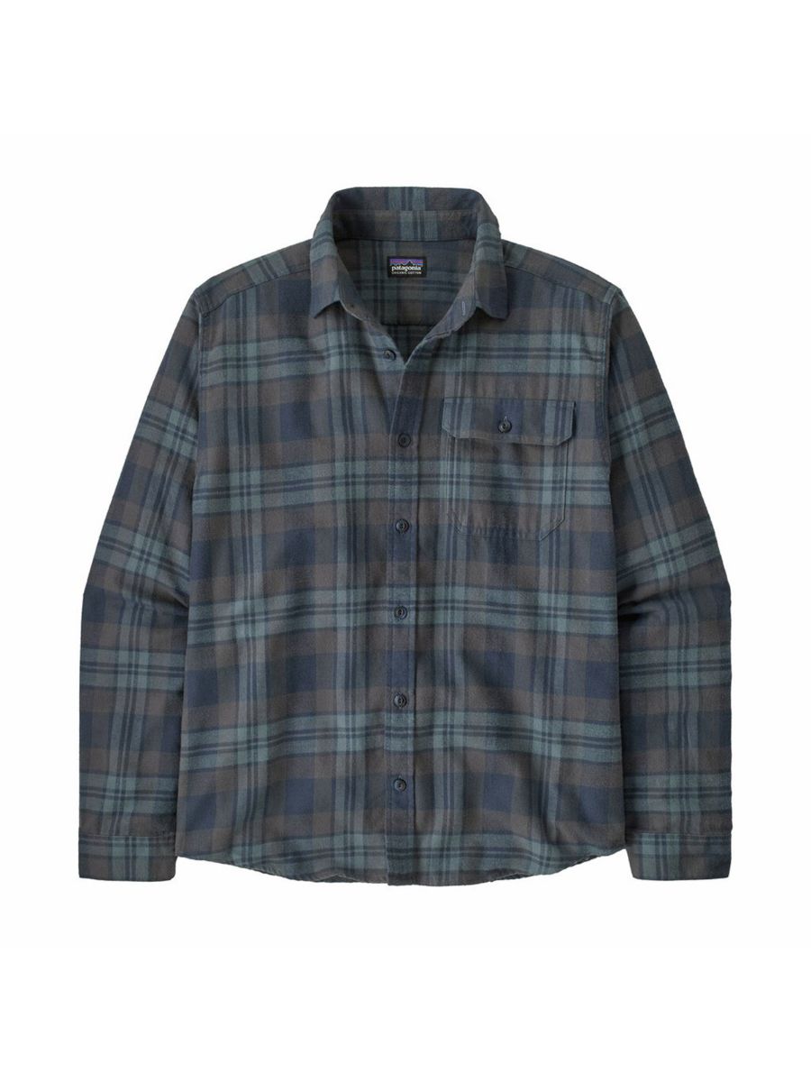 Skjorte i flannel til herre med rutete mønster fra Patagonia