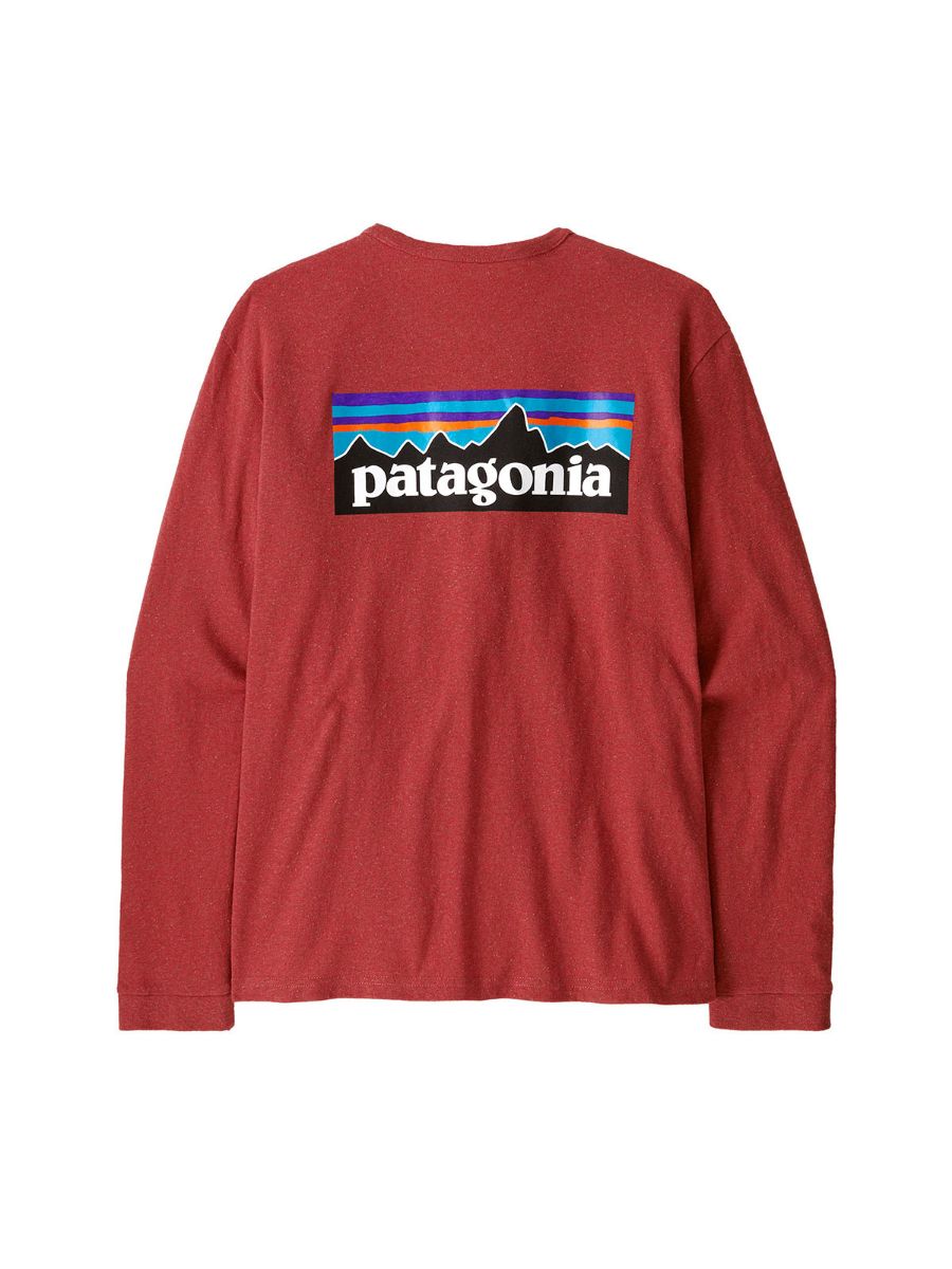 Langermet genser til dame fra Patagonia med logo på ryggen
