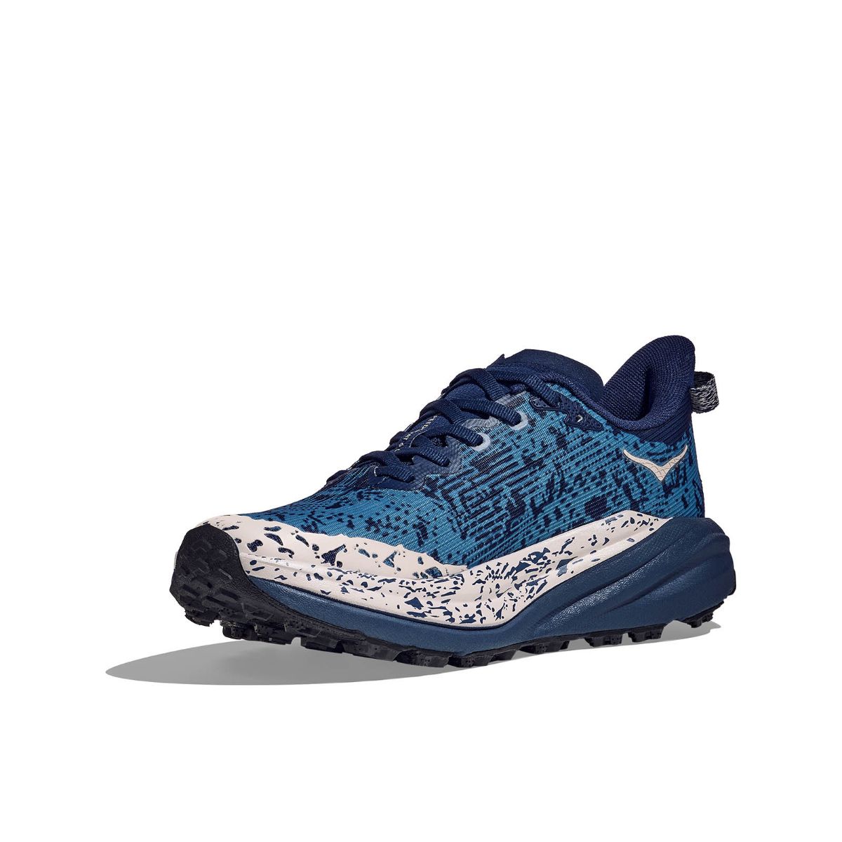 Terrengsko til dame fra Hoka i fargen Midnight Blue Alpine Blue. Gore-Tex membran som beskytter