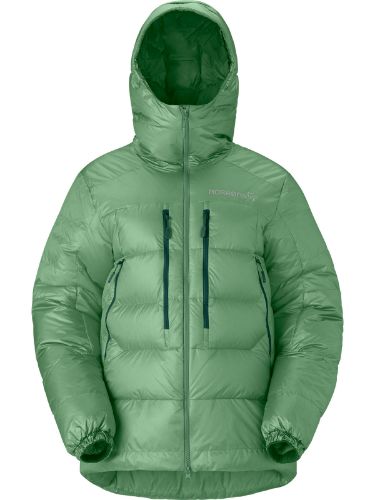 Varm og lett dunjakke til dame fra Norrøna i fargen Dark Ivy