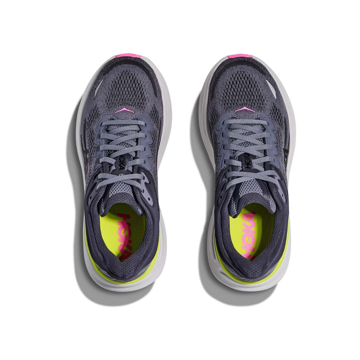 Løpesko til dame fra Hoka med maksimal demping- Bondi 9  i fargen Charcoal Grey Grey Skies