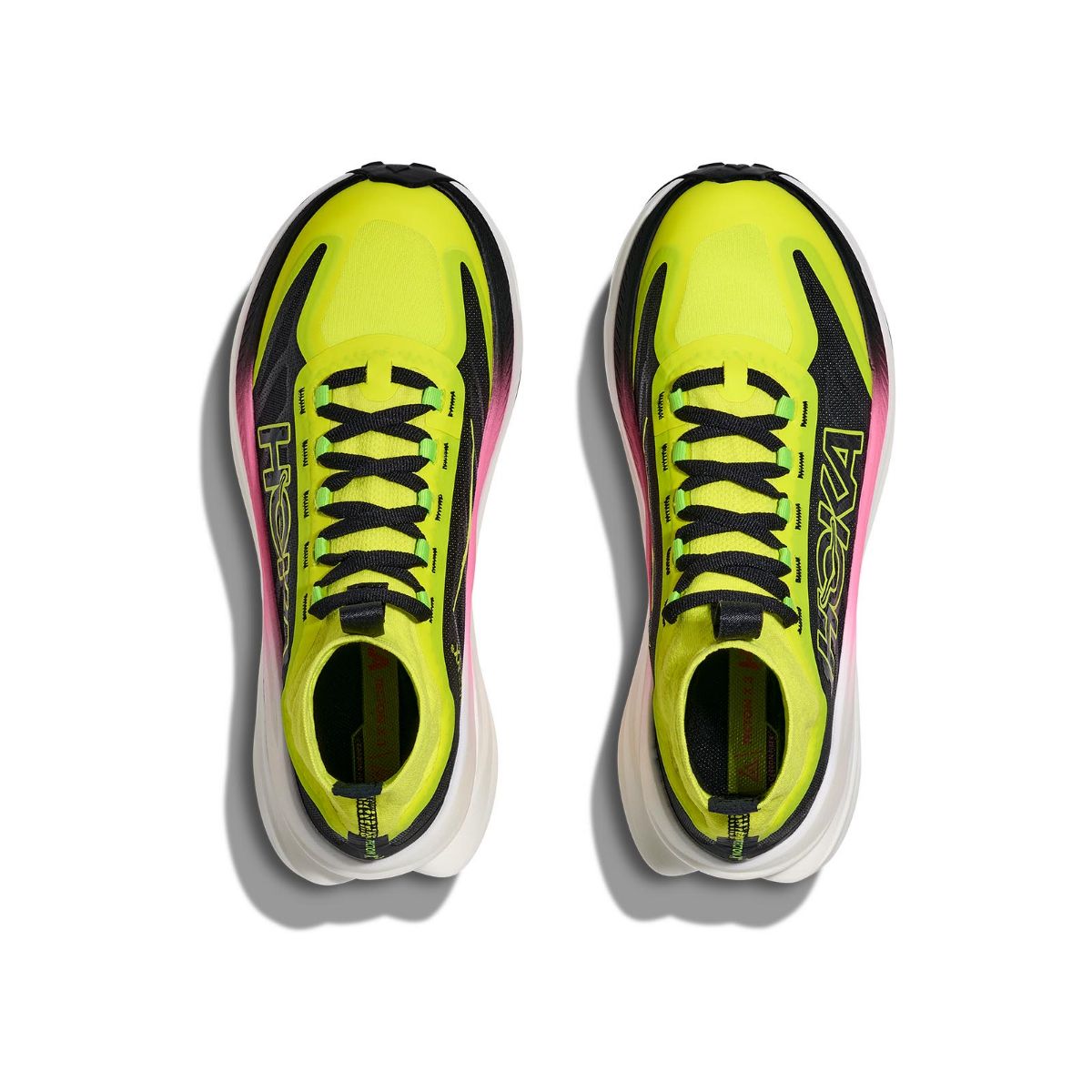 Teknisk og lett terrengsko med støtte til dame fra Hoka - Tecton X 3 i fargen Neon Hoka Citrus / Black