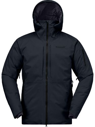 Vis detaljer for lofoten Gore-tex down800 Jacket M's Varm, beskyttende og teknisk jakke til herre fra Norrøna i fargen Caviar Black