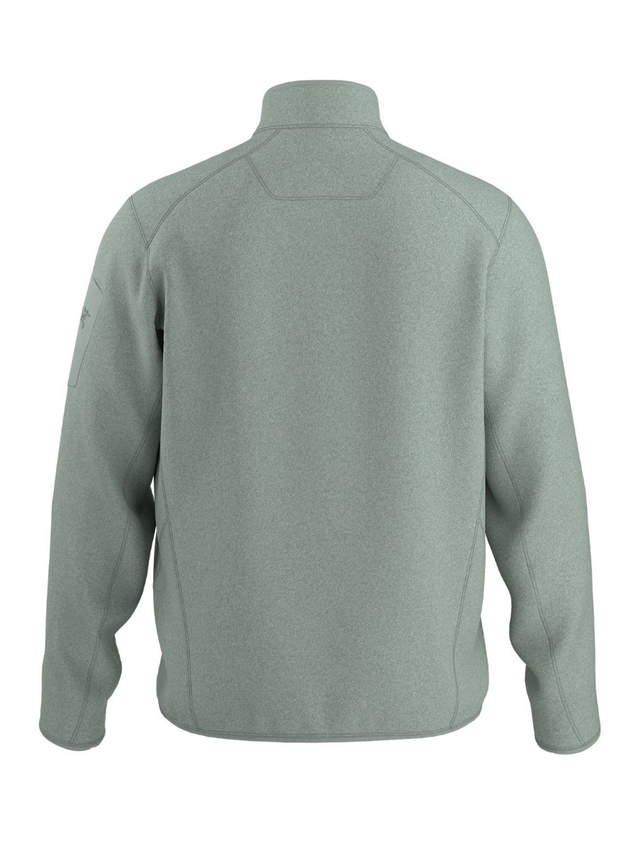 Tidløs og klassisk fleecejakke til herre fra Arcteryx i fargen Stone Green Heather