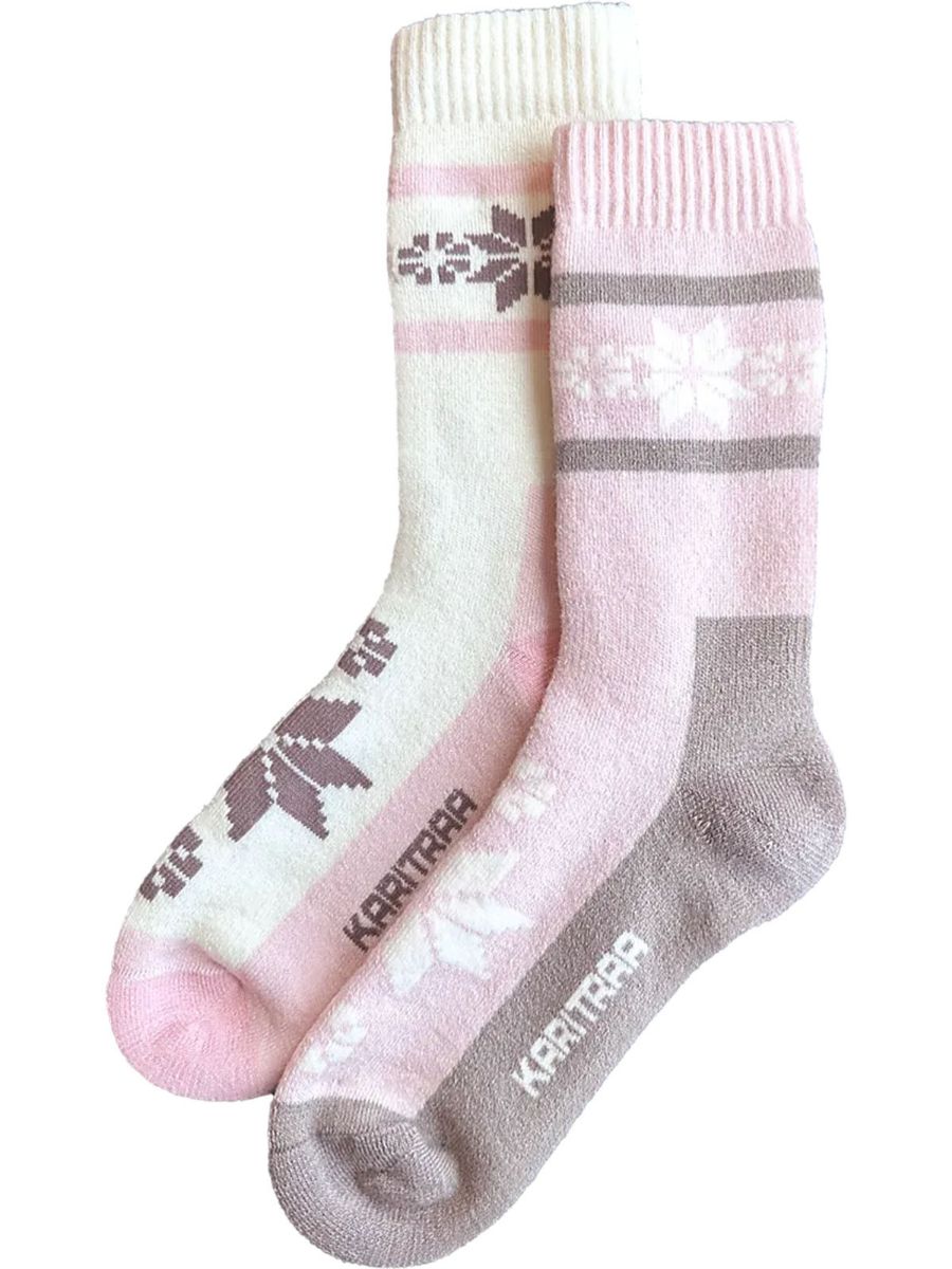 Ullsokker fra Kari Traa i fargen Light Pink