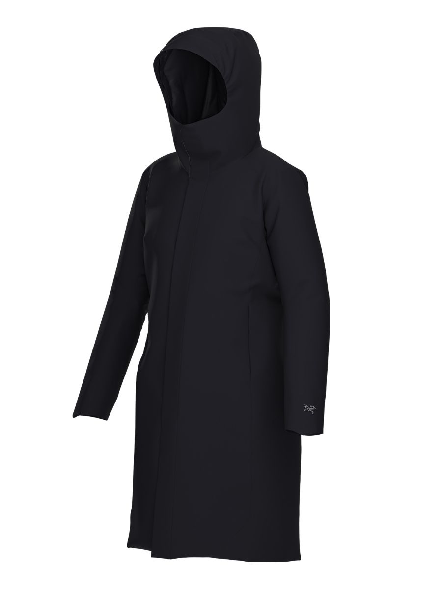 Lang, varm og vattert parka til dame fra Arcteryx i fargen Black