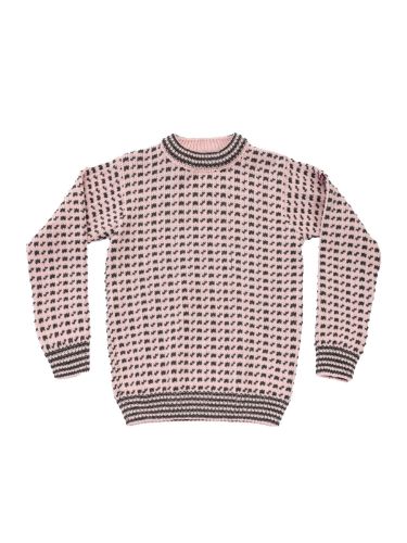 Klassisk Islender fra Devold til dame og herre i frargen Chalk Pink Anthracite