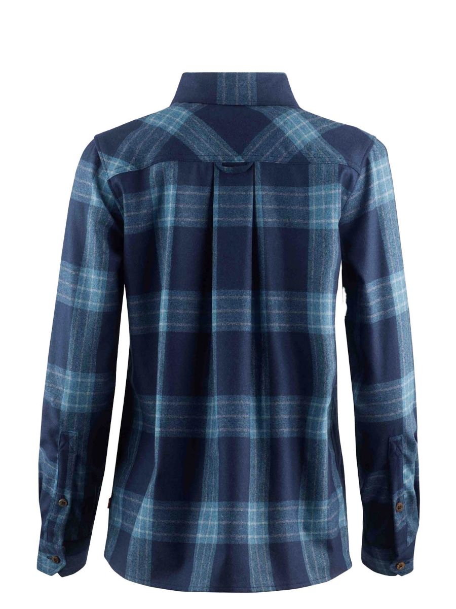 Skjorte i ull til dame fra Aclima med rutete mønster