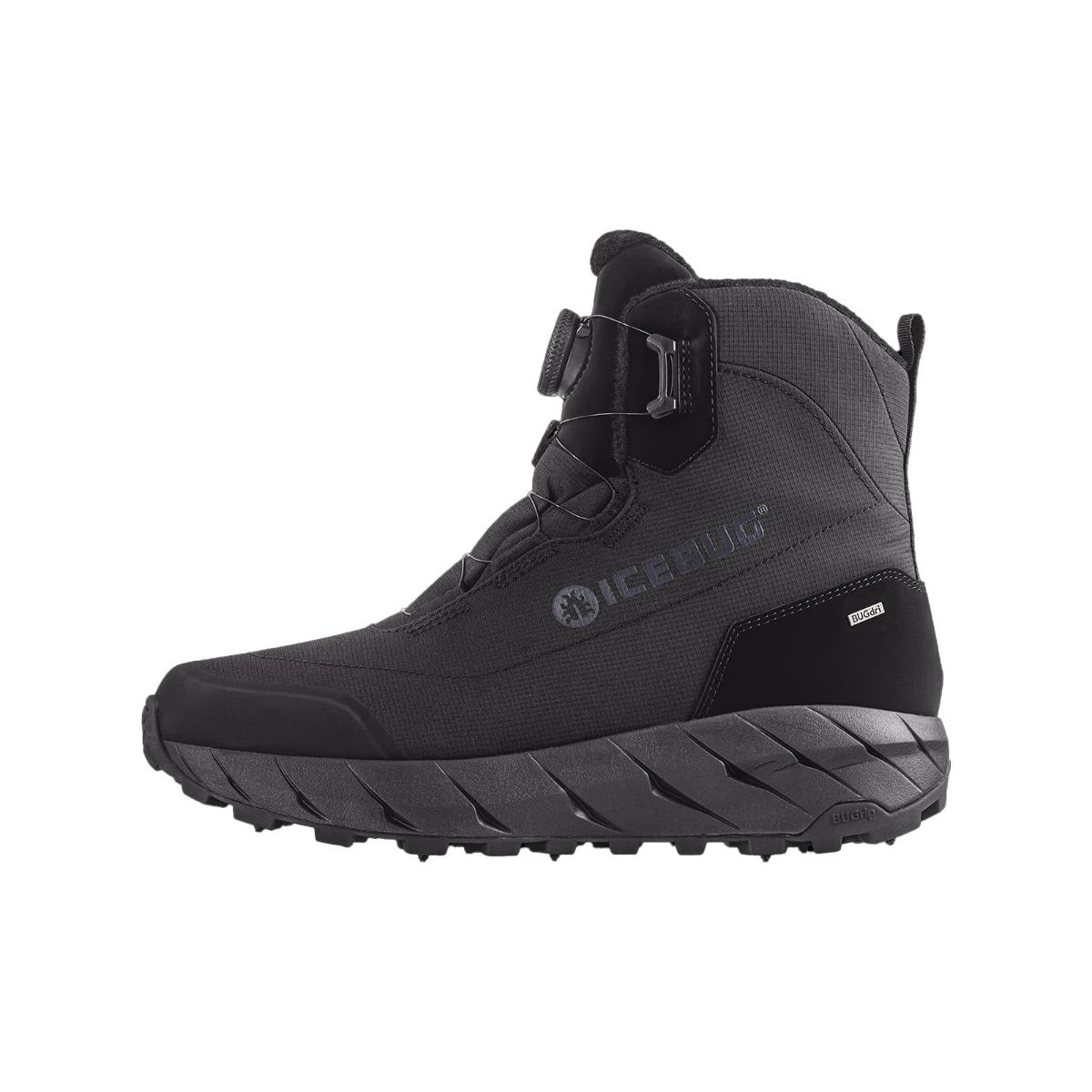 Vintersko med pigger, høyt skaft og vanntett membran