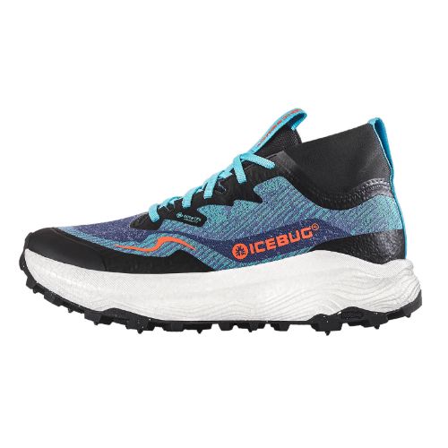 Terrengløpesko med pigger fra Icebug til herre i fargen Iceblue